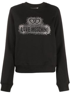 Love Moschino толстовка со стразами