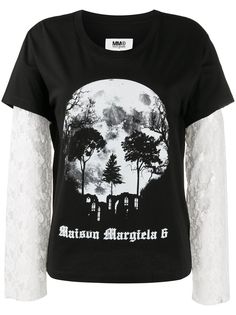 Mm6 Maison Margiela футболка с принтом Skull