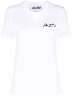 Moschino футболка с короткими рукавами и логотипом Signature