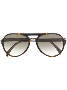 DAVID BECKHAM EYEWEAR солнцезащитные очки в круглой оправе