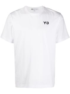 Y-3 футболка с круглым вырезом и логотипом