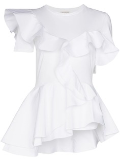 Alexander McQueen футболка с оборками