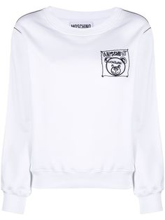 Moschino толстовка Teddy Label Cornely с круглым вырезом