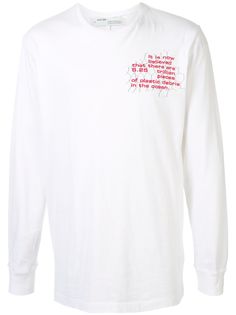 Off-White футболка с длинными рукавами и принтом