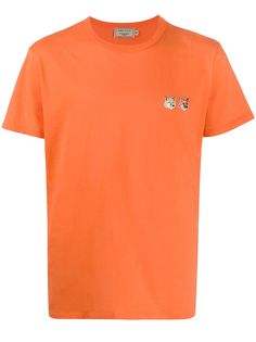 Maison Kitsuné футболка с вышивкой