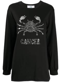 Alberta Ferretti декорированный топ Cancer с длинными рукавами