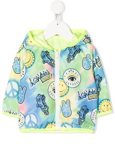 Kenzo Kids logo hooded jacket