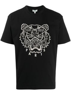 Kenzo футболка с вышивкой Tiger