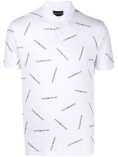 Emporio Armani рубашка-поло с короткими рукавами и логотипом