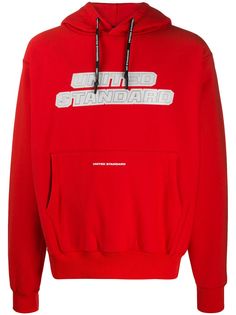 United Standard drawstring logo print hoodie