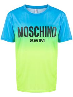 Moschino two-tone logo swim print T-shirt
