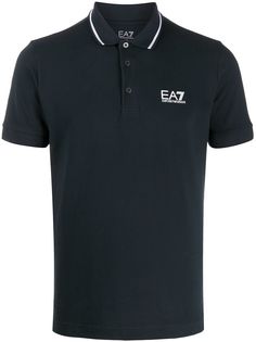 Ea7 Emporio Armani contrast trim polo shirt