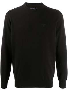 Barbour logo embroidered crew neck jumper