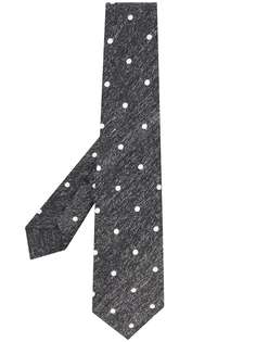 Kiton pointed tip polka dot tie