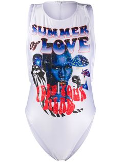Filles A Papa Slash Summer of Love print swimsuit