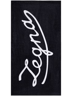 Ermenegildo Zegna logo beach towel