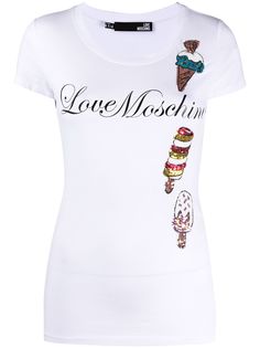 Love Moschino декорированная футболка