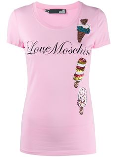 Love Moschino декорированная футболка