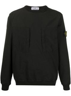Stone Island толстовка с нашивкой-логотипом