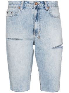 Ksubi Slashed knee-length shorts