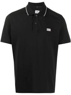 C.P. Company logo-patch polo shirt
