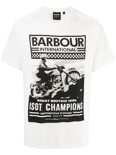 Barbour футболка с графичным принтом