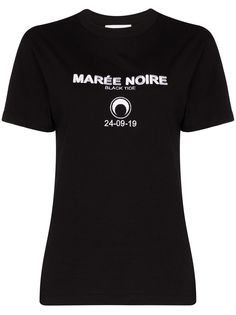 Marine Serre футболка с вышивкой