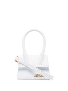 Jacquemus White leather Le Chiquito mini top handle tote