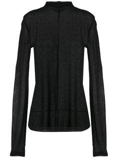 Helmut Lang полупрозрачный топ с длинными рукавами