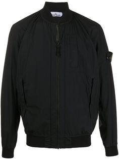 Stone Island бомбер на молнии с логотипом