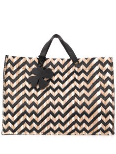 Danielapi zig-zag stripe tote bag