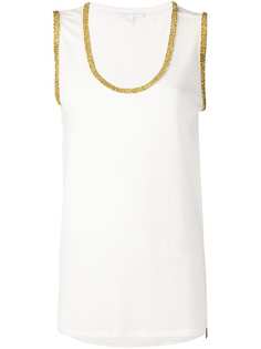 Patrizia Pepe embellished trim tank top