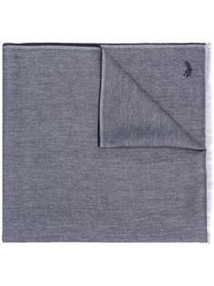 Ermenegildo Zegna embroidered logo scarf