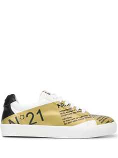 N°21 logo print panelled sneakers N21