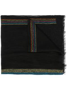 Paul Smith stripe stitching lightweight scarf