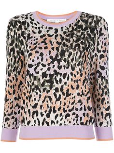 Veronica Beard knitted leopard print jumper