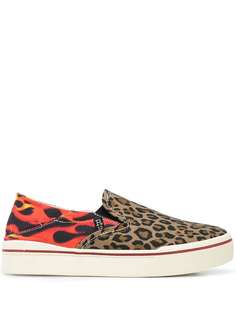 R13 leopard print slip-on sneakers