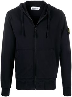 Stone Island logo patch hoodie