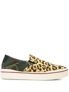 R13 leopard print slip-on sneakers