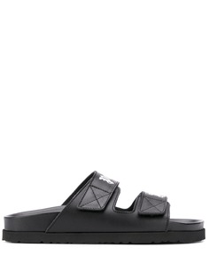 Palm Angels touch strap logo print slides