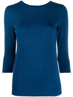 Majestic Filatures crew neck slim-fit top