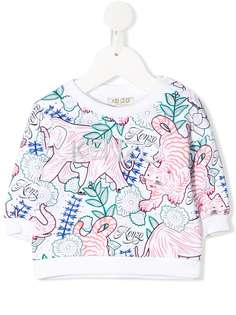 Kenzo Kids logo graphic print jumper