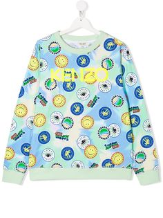 Kenzo Kids TEEN logo patchwork sweatshirt