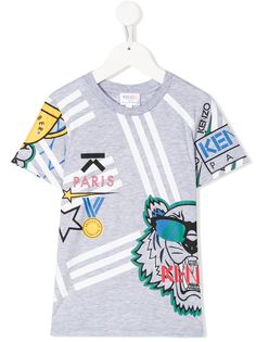 Kenzo Kids logo patchwork T-shirt