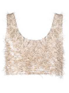 Nanushka textured cropped tank top