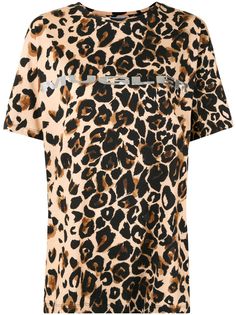 Mugler leopard logo T-shirt