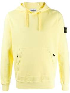 Stone Island logo patch relaxed fit hoodie