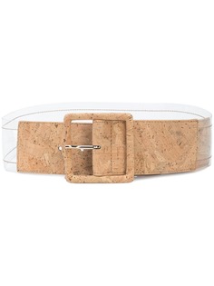 Veronica Beard transparent-cork buckle belt