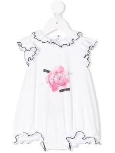 Miss Blumarine floral frill-trim babygrow