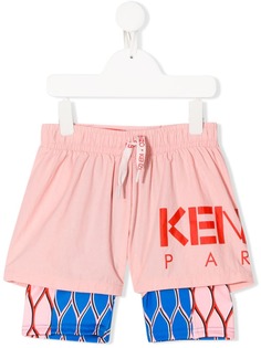 Kenzo Kids logo drawstring shorts